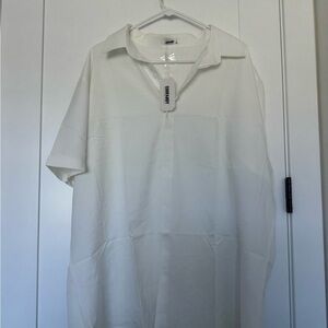 Goofandy Amazon Brand White Collar Men’s Shirt Size 3XL